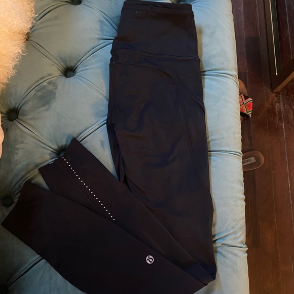 lululemon athletica Pants - LULULEMON LEGGINGS WITH RAW HEM FULL LENGTH
